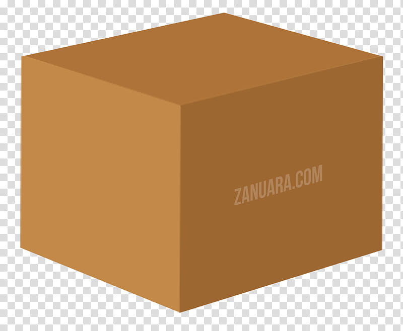 Box cube, brown box transparent background PNG clipart