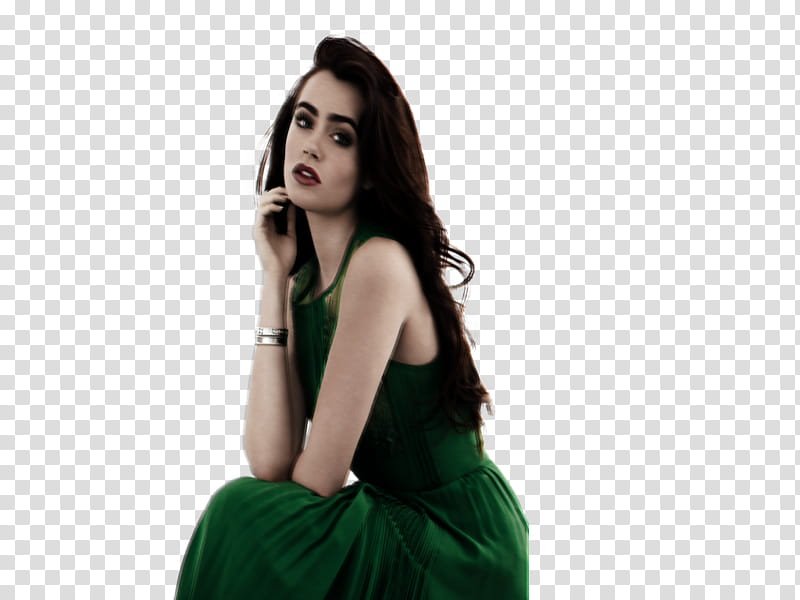 Lily Collins transparent background PNG clipart