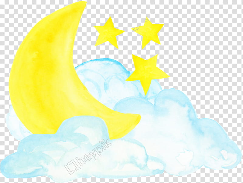Crescent Moon, Cartoon, Sky, Chen Li, Yellow, Fish, Water, Fruit transparent background PNG clipart