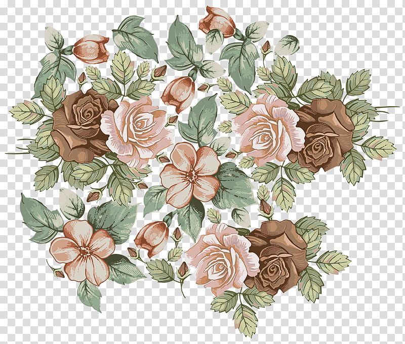 Bouquet Of Flowers Drawing, Floral Design, Vintage Clothing, Rose, Antique, Retro Style, Pink Flowers, Cut Flowers transparent background PNG clipart