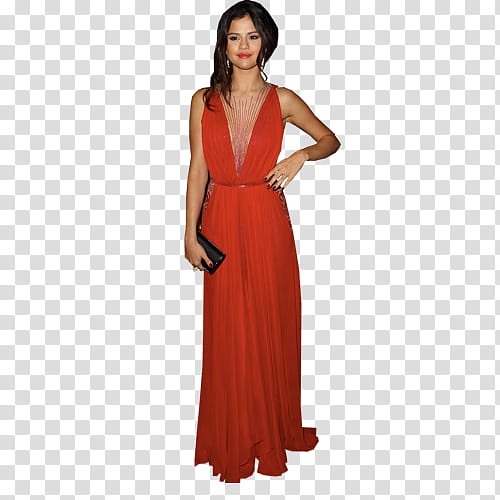 Selena Gomez, Selena Gomez holding purse in akimbo pose transparent background PNG clipart