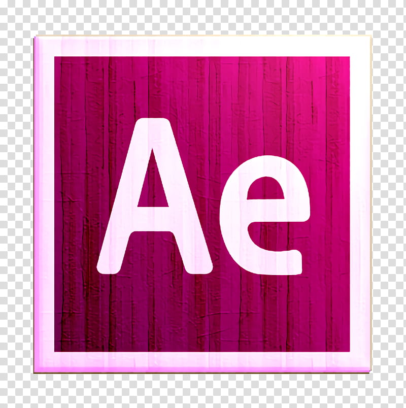 adobe icon after icon app icon, Composition Icon, Effects Icon, Pink, Text, Magenta, Violet, Line transparent background PNG clipart