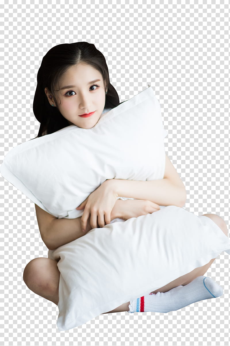 LOONA   X DISPATCH, woman hugging pillow transparent background PNG clipart