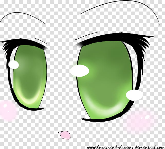 Green eyes anime, black and green cat illustration transparent background PNG clipart