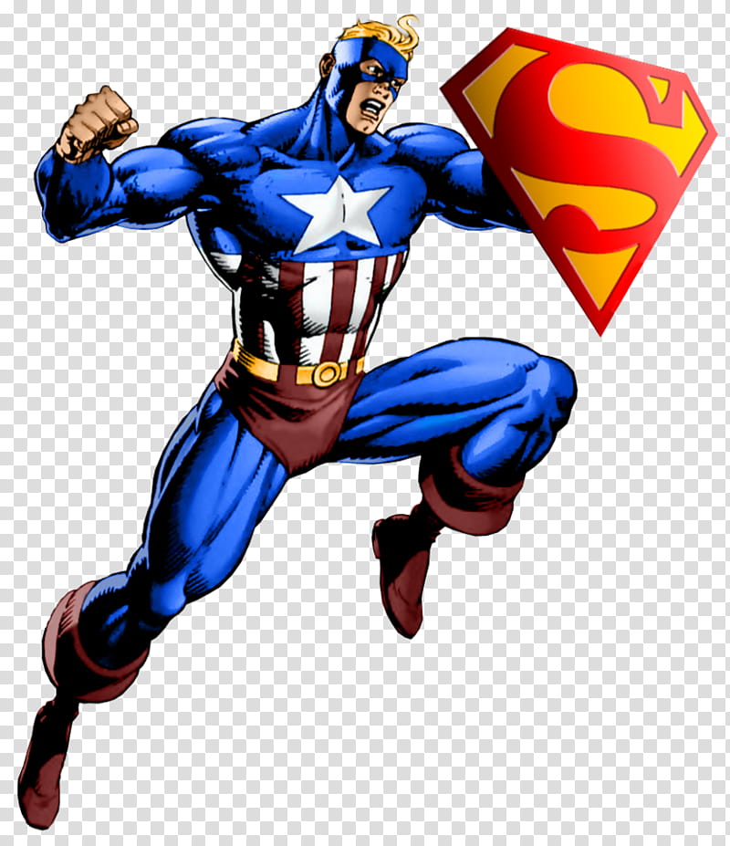 Super Soldier, Captain America with Superman shield illustration transparent background PNG clipart