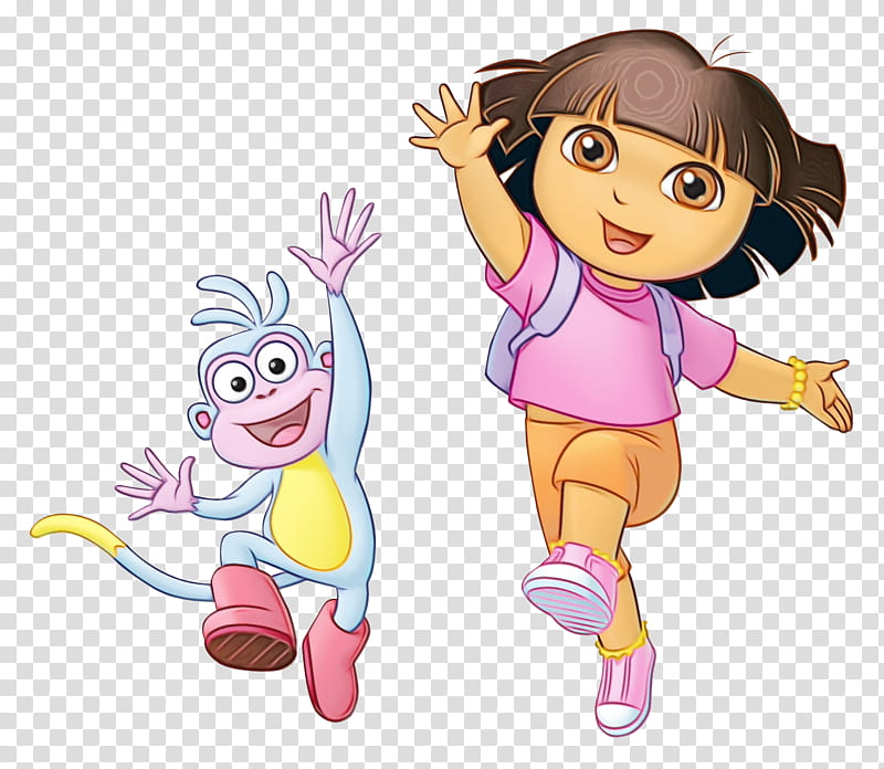 Dora the Explorer Swiper Cartoon Drawing JPEG, Watercolor, Paint, Wet Ink, Animation, Boot, Internet Meme, Idea transparent background PNG clipart