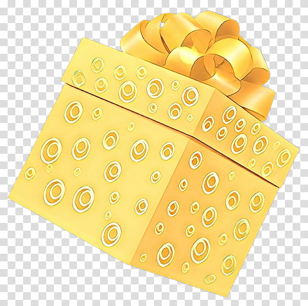 Gift Box Christmas, Cartoon, Decorative Box, Christmas Gift, Ribbon, Balloon, Yellow transparent background PNG clipart