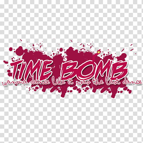 , Time Bomb text transparent background PNG clipart