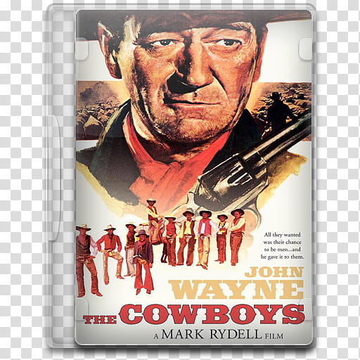 Movie Icon Mega , The Cowboys, John Wayne the Cowboys case screenshot transparent background PNG clipart