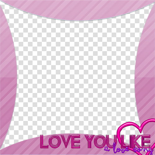 Frames Marcos en, pink love you like frame template transparent background PNG clipart