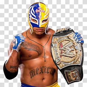 Rey Mysterio WWE Champion transparent background PNG clipart