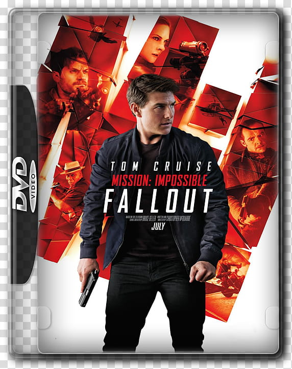 Mission Impossible Fallout  DVD Cover , Mission Impossible, Fallout () DVD Plastic Case transparent background PNG clipart