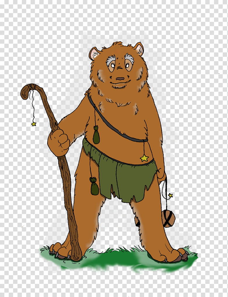 The Grizzly Spirit, big brown bear character transparent background PNG clipart