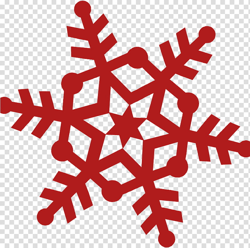 Snowflake, Red transparent background PNG clipart