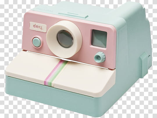 Pastel s, white and pink instant camera transparent background PNG clipart