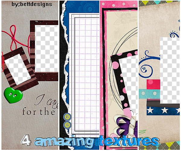 Amazing Textures, assorted-design frames collage transparent background PNG clipart