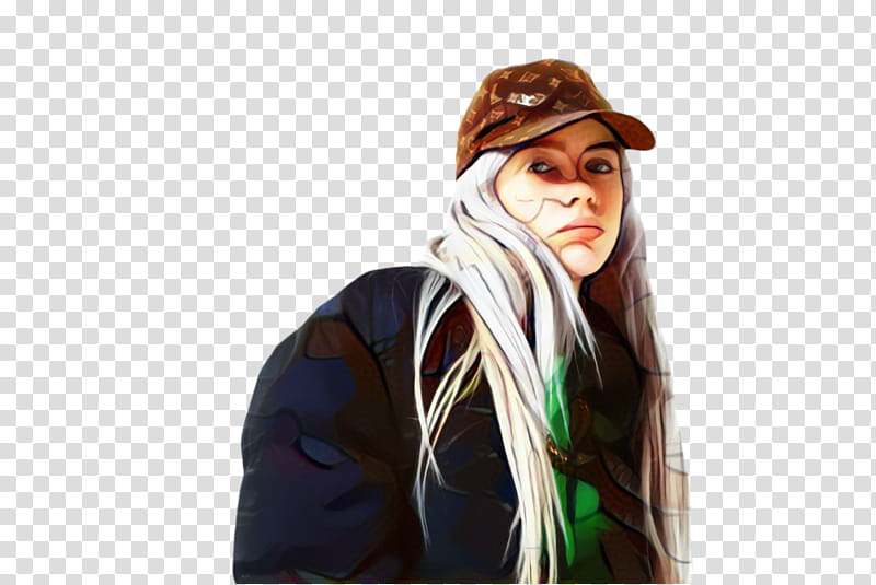 Billie Eilish, American Singer, Music, Celebrity, Hat, Outerwear, Costume, Finger transparent background PNG clipart