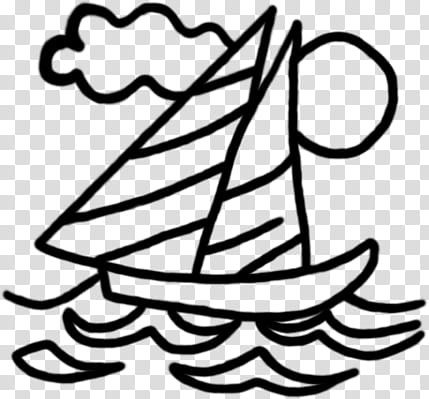 black and white sailboat art transparent background PNG clipart