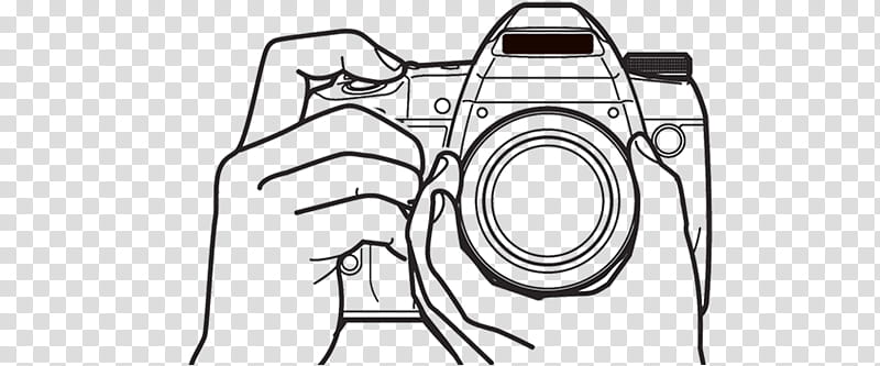 Camera Drawing, Digital Slr, Line Art, Singlelens Reflex Camera, Auto Part, Blackandwhite, Coloring Book transparent background PNG clipart