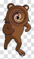 brown bear running art transparent background PNG clipart