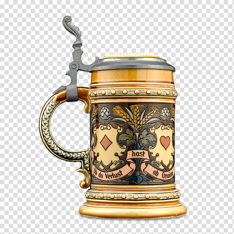 Glasses, Beer Stein, Mettlach, Lager, Beer In Germany, Cup, Tankard, Antique transparent background PNG clipart