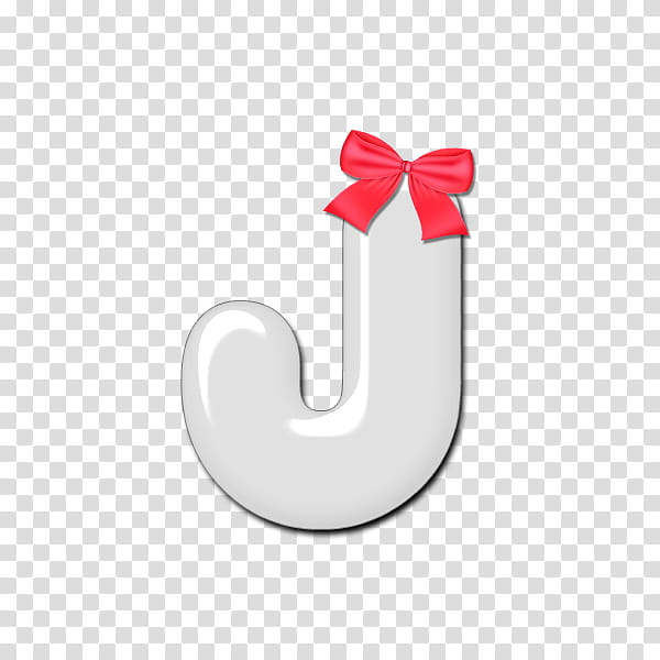 Red Bow Alphabet, letter J transparent background PNG clipart