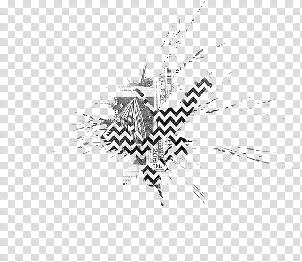 Visual Chaos V, black and gray Chevron illustration transparent background PNG clipart