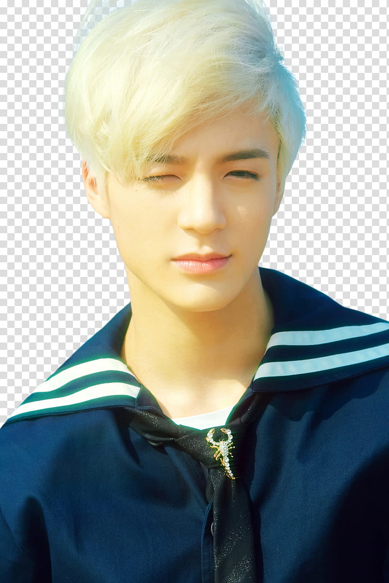 JENO NCT DREAM We Young, women's blue and green stripe shirt transparent background PNG clipart