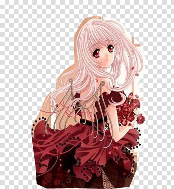 Super descargatelo, white haired woman anime transparent background PNG clipart