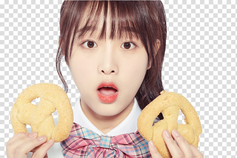 Choi Yena Produce IZ ONE, woman holding pastries transparent background PNG clipart