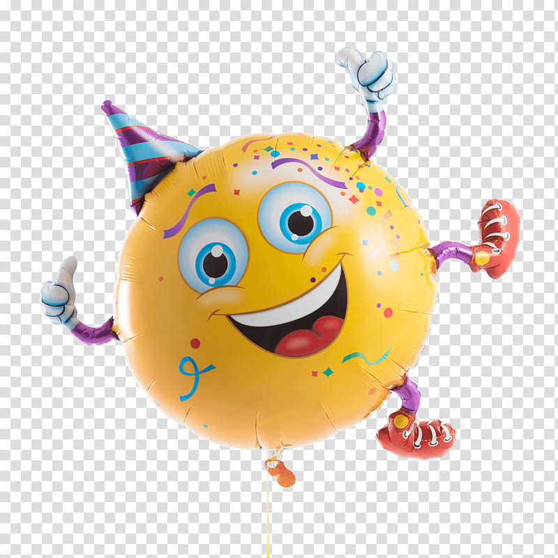 Birthday Party Balloon Smiley Emoticon Party Favors Glade Balloner Emoji Qualatex Smiley Party Guy 38 Foil Balloon Birthday Transparent Background Png Clipart Hiclipart