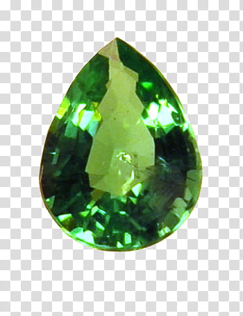 Emerald Teardrop, green gemstone transparent background PNG clipart