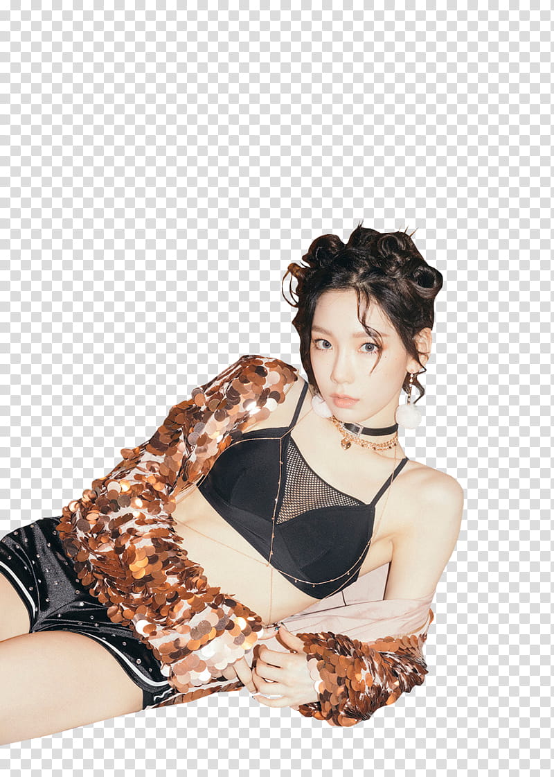 TAEYEON SNSD HOLIDAY NIGHT , women's black crop top transparent background PNG clipart