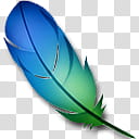 Adobe shop CS Dock, blue and green feather illustration transparent background PNG clipart