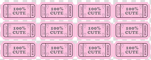 Aesthetic pink mega , pink % cute ticket lot transparent background PNG clipart