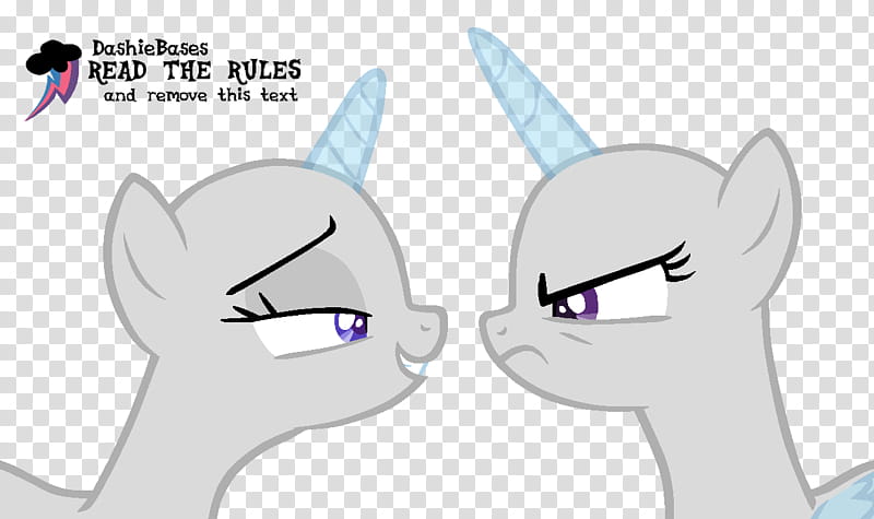 MLP Base You mad, two gray unicorns transparent background PNG clipart