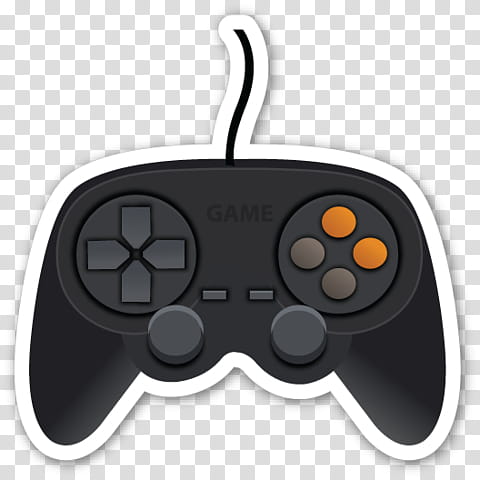 EMOJI STICKER , black game controller transparent background PNG clipart