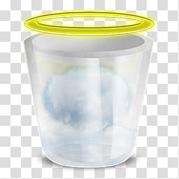 Heaven Hell, white and blue plastic container transparent background PNG clipart