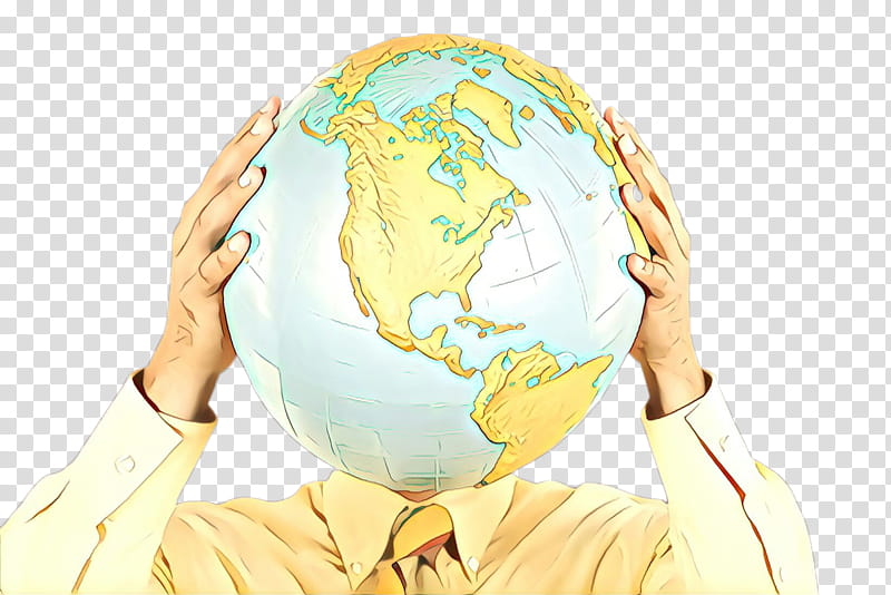 head globe human world hand, Earth, Gesture transparent background PNG clipart