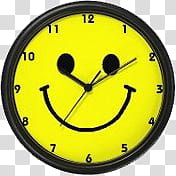 YELLOW, analog clock displaying : transparent background PNG clipart