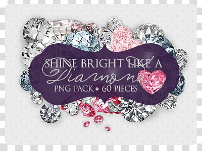 Diamonds Gems, purple and white background with text overlay transparent background PNG clipart