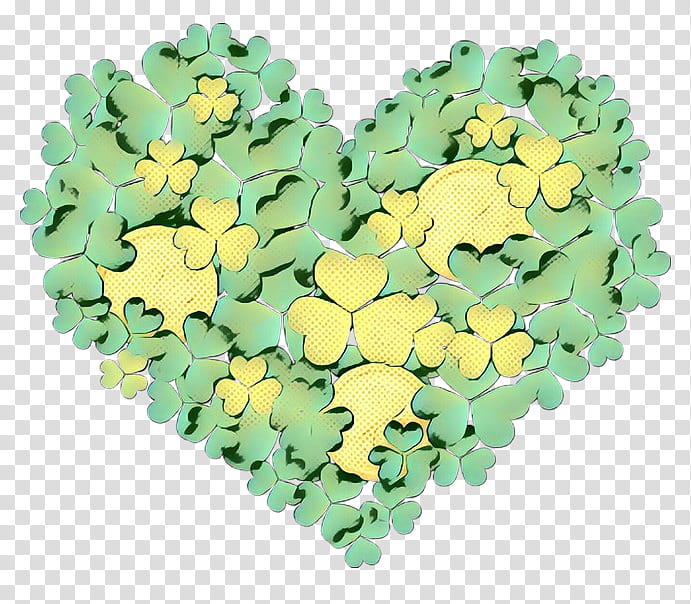 green yellow leaf heart plant, Pop Art, Retro, Vintage, Symbol, Flower transparent background PNG clipart