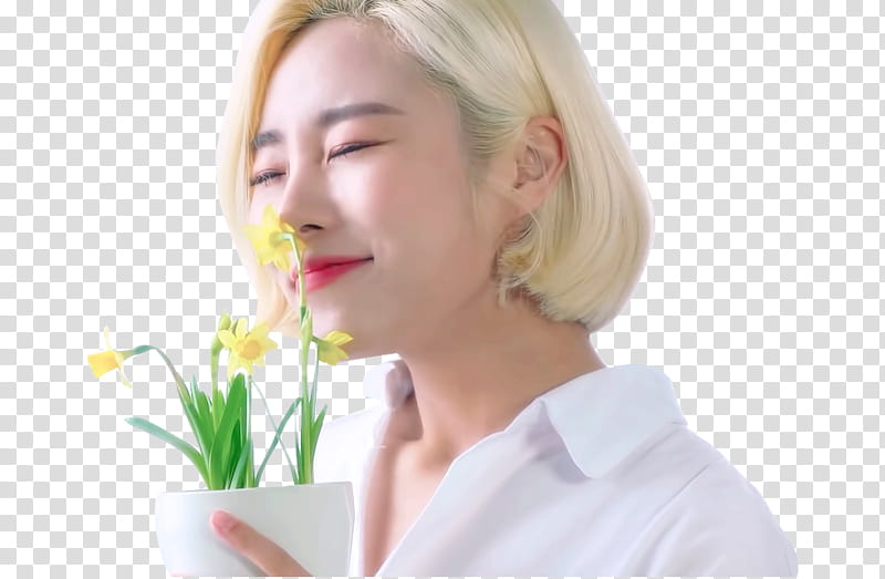 MAMAMOO EVERYDAY MV, woman smelling flowers transparent background PNG clipart