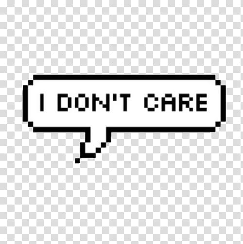 i don't care text transparent background PNG clipart