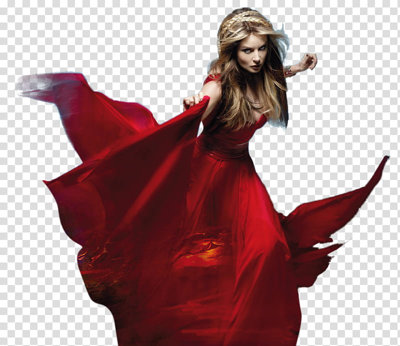 SARAH BRIGHTMAN, woman in red dress transparent background PNG clipart