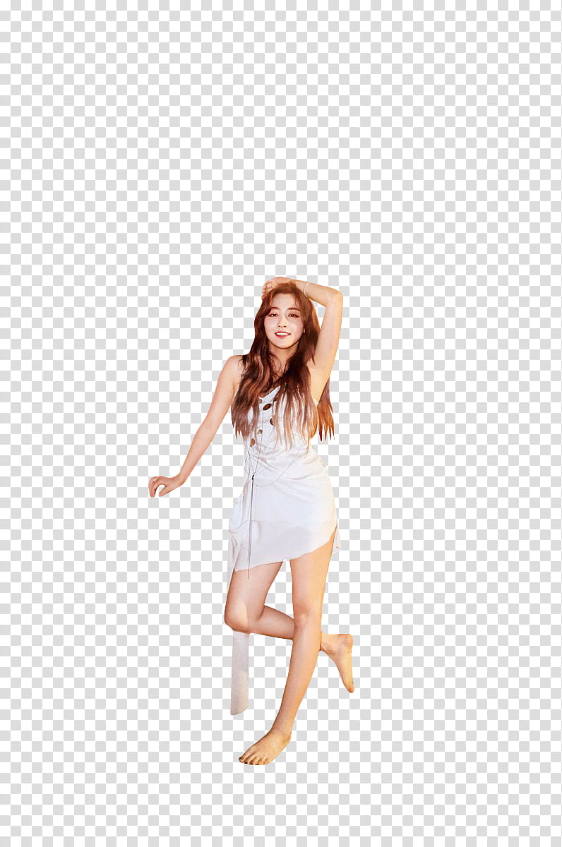 woman wearing white tank dres transparent background PNG clipart