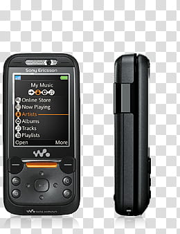 black Sony Ericsson Walkman transparent background PNG clipart