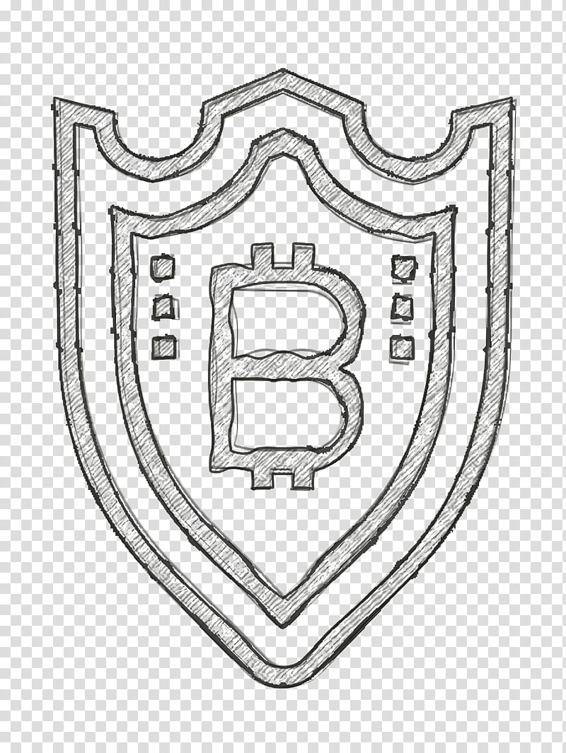 Bitcoin icon Blockchain icon, Shield, Emblem, Crest, Symbol, Logo transparent background PNG clipart