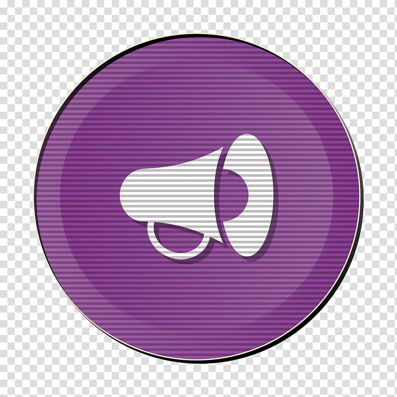 announcement icon campgn icon marketing icon, Megaphone Icon, Promotion Icon, Sales Icon, Purple, Violet, Lavender, Circle transparent background PNG clipart