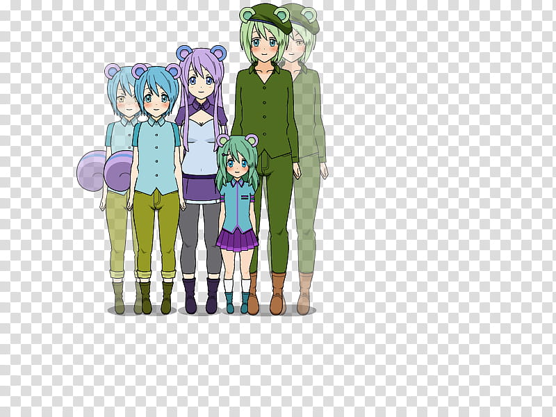 himeka and flippy family transparent background PNG clipart